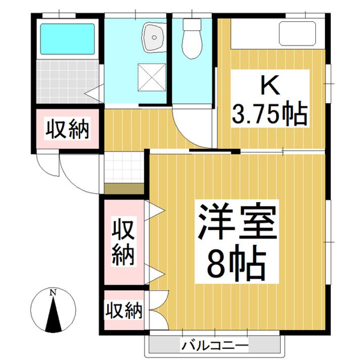 コーポ山越ⅠC-2の間取り