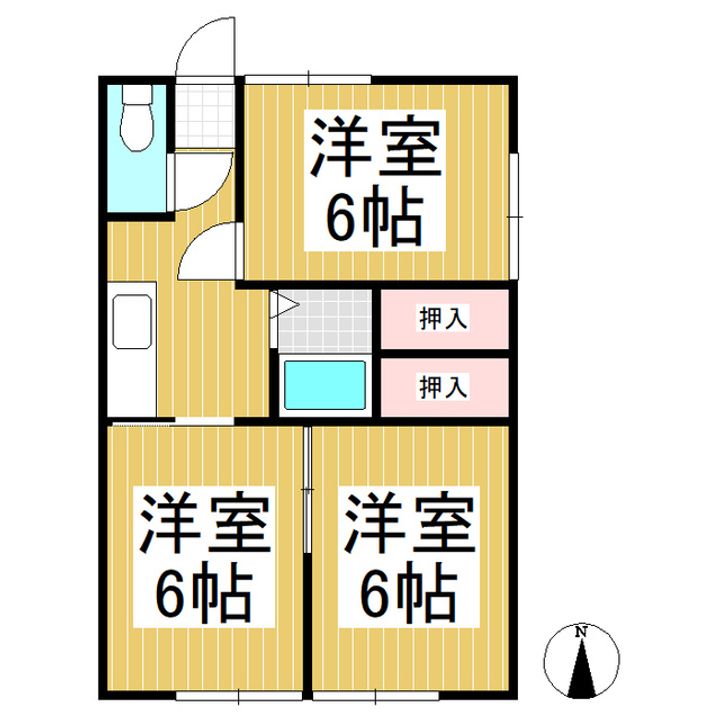サンハイツ大久保A101の間取り