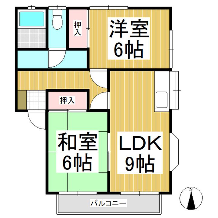 コトブキハイツ202の間取り