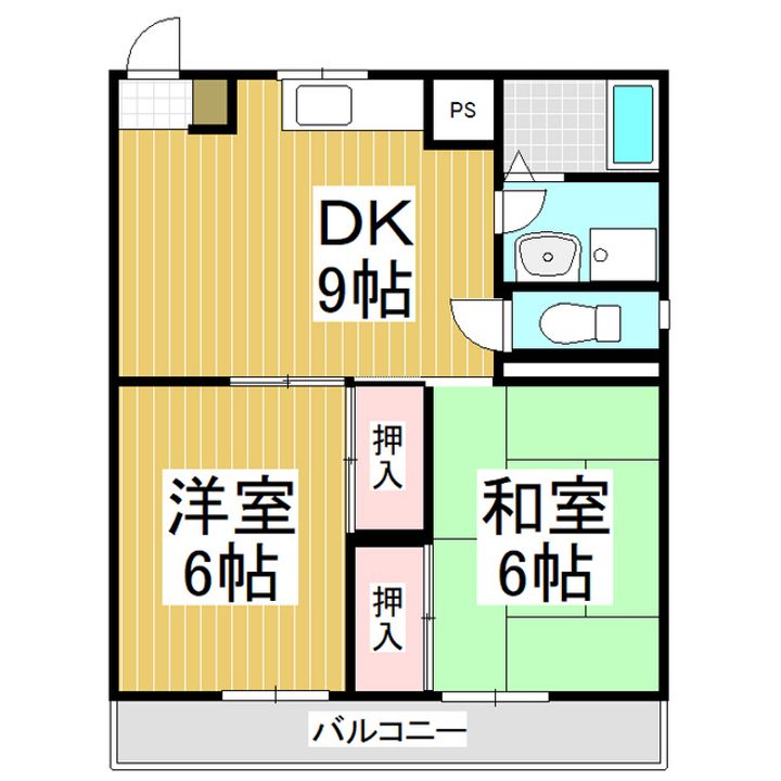 コーポサンライズ201の間取り