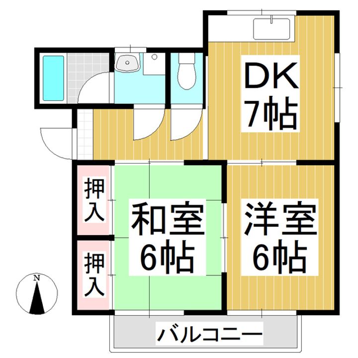 コーポレコルト202の間取り