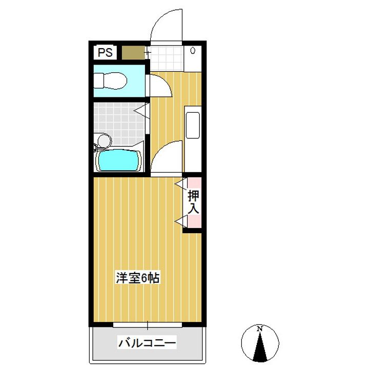 長野県佐久市大沢の賃貸マンションの間取り