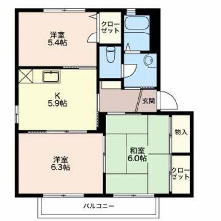 バリュージュもえぎの間取り