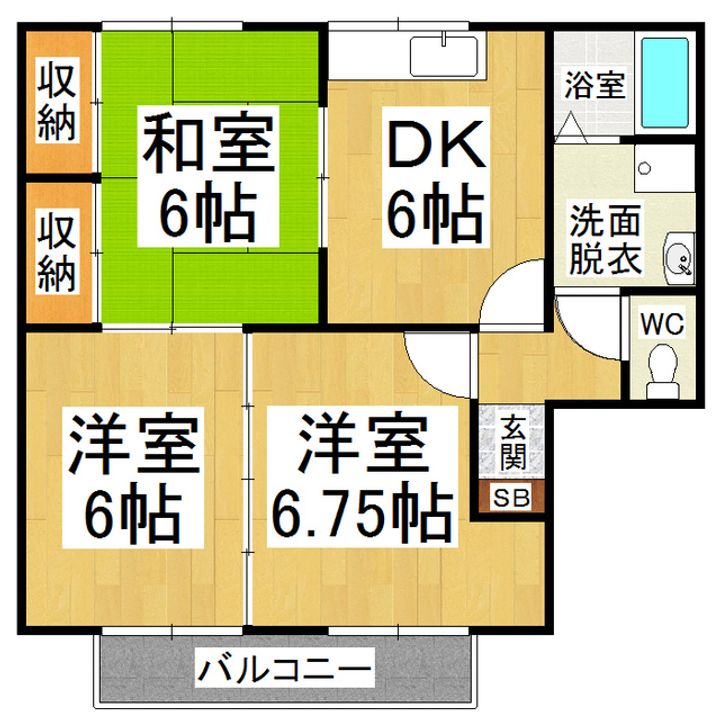 メゾンアヴェール A・BA102の間取り