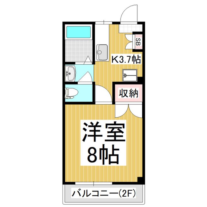 郵ハイツ平田2Hの間取り