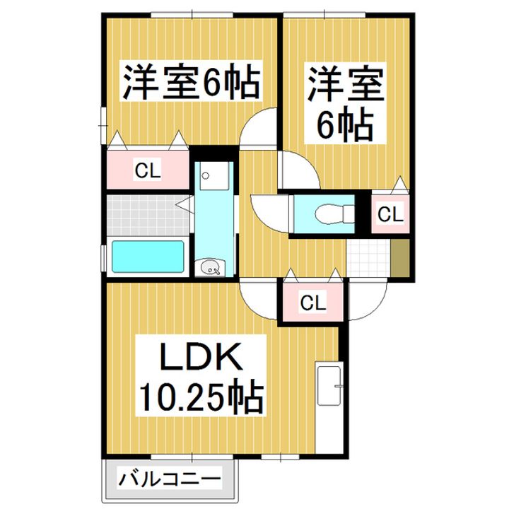 リビングタウン砂払 C102の間取り