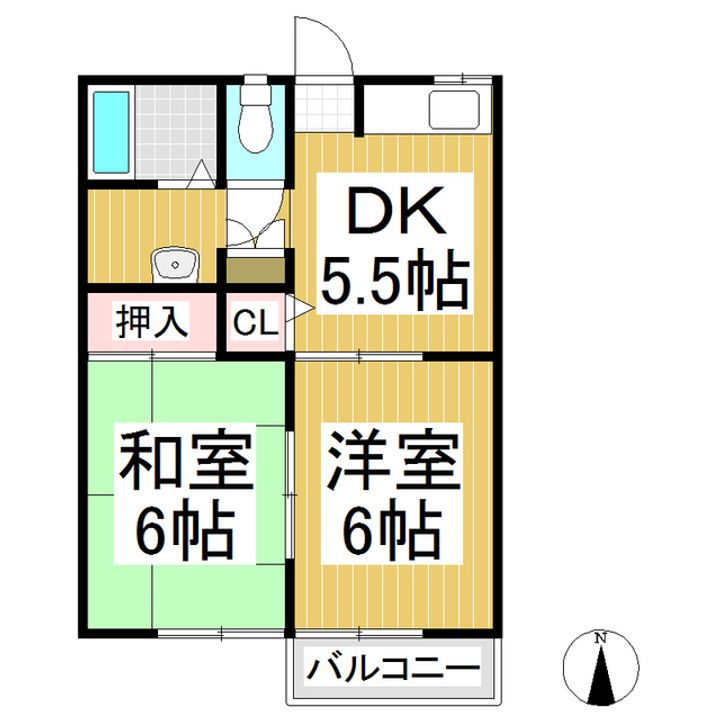 グリーン東中条201の間取り
