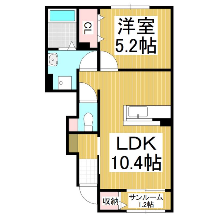 メゾンリバーサイドBの間取り