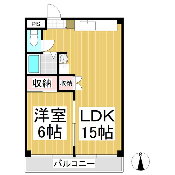 長野県上田市蒼久保の賃貸アパートの間取り