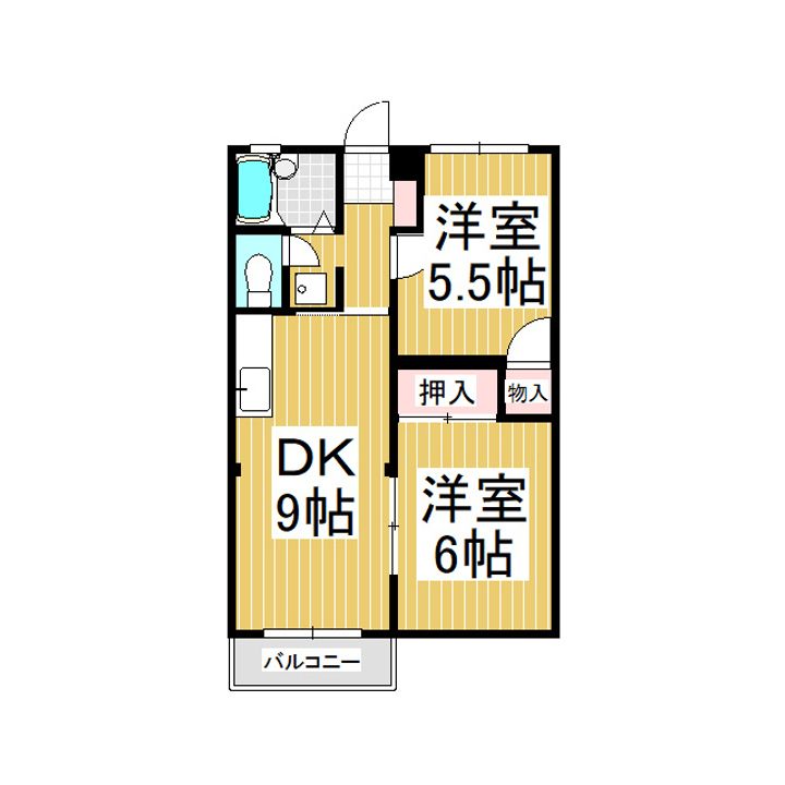 クールジャルダンA101の間取り