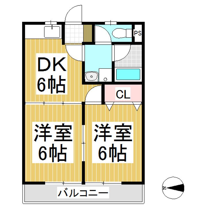 フレール北山105の間取り