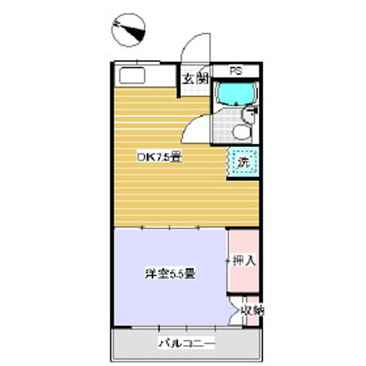 サクラハイツ中込Aの間取り