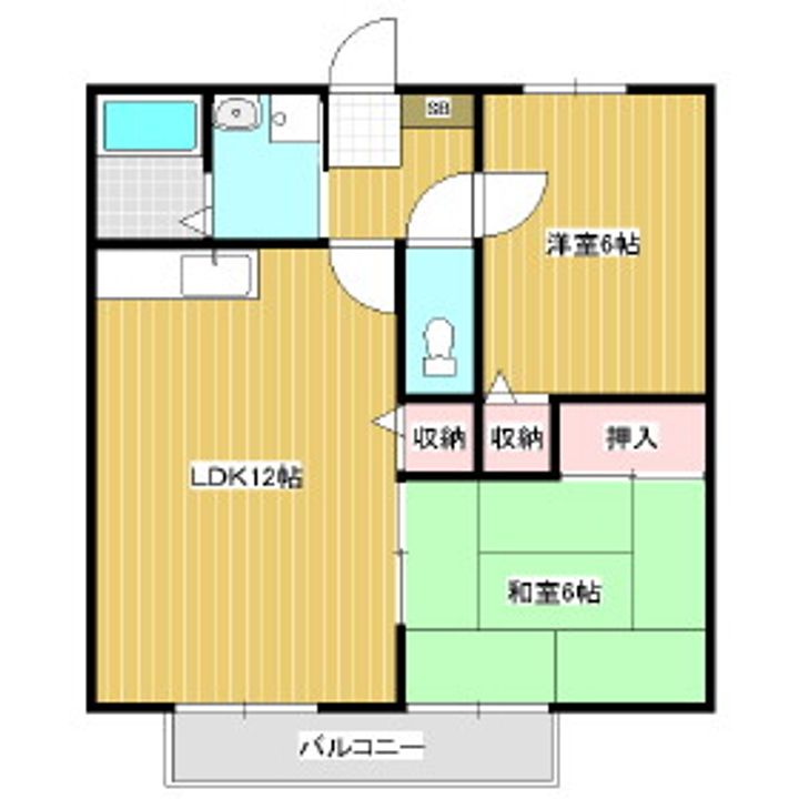 サンビレッジ宗賀A棟101の間取り