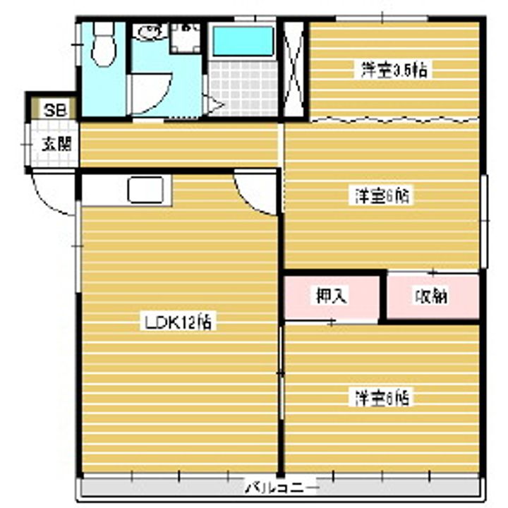 コーポ蘭ABA-2の間取り