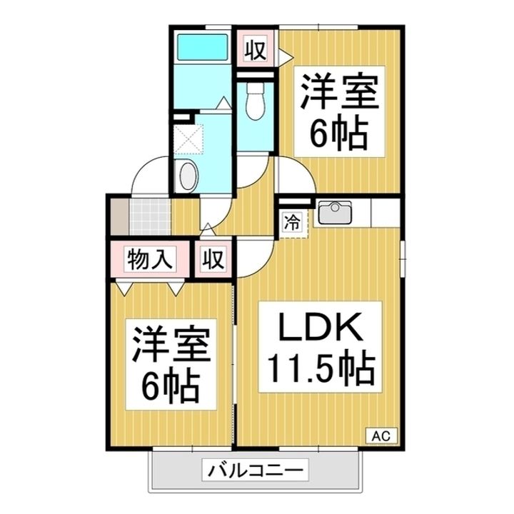 グランディールT B棟の間取り