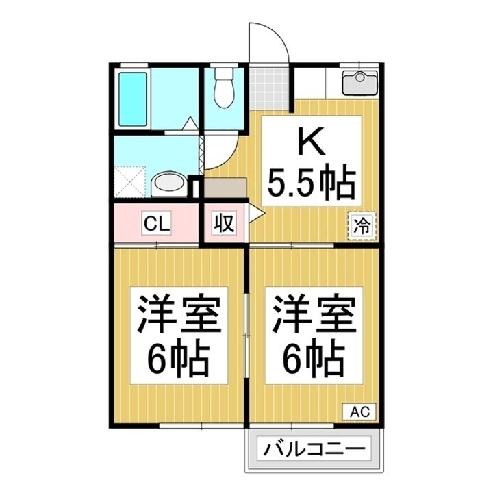 ラ・メゾンひまわり202の間取り