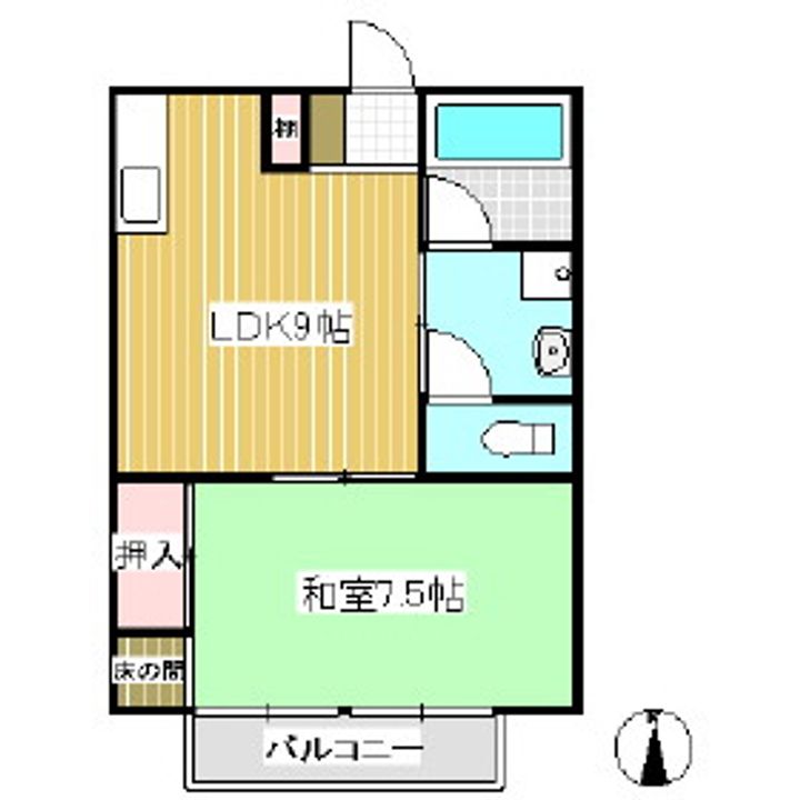 サンテラス常磐城203の間取り