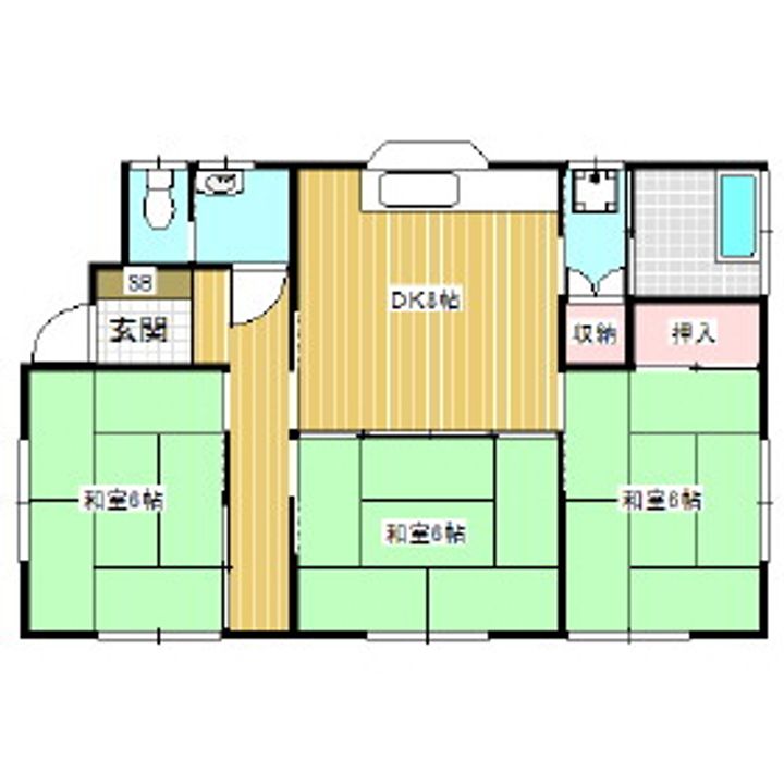 長野県上伊那郡箕輪町中箕輪(一戸建)の賃貸物件3の間取り