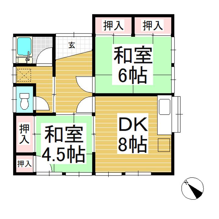 長野県須坂市墨坂1丁目(一戸建)の賃貸物件の間取り