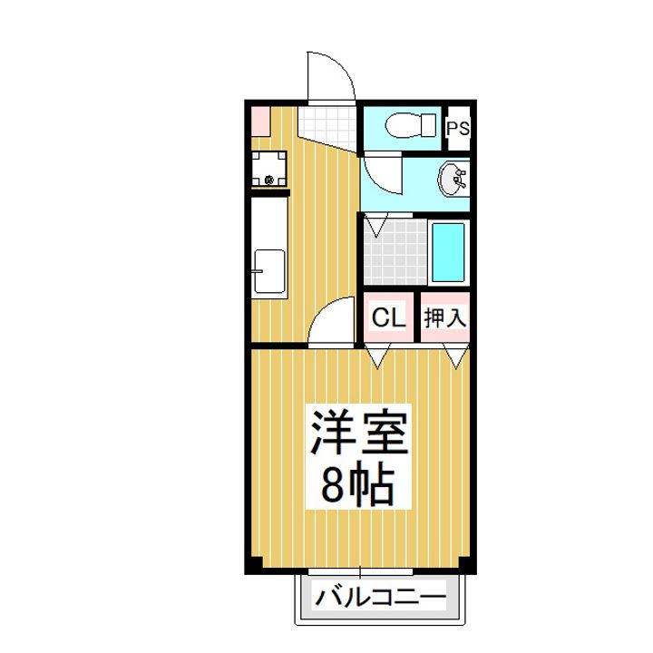 サプリング上山田  B棟203の間取り