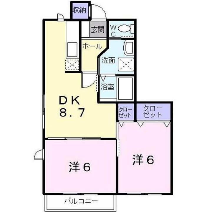 ソレイユトヨダBの間取り