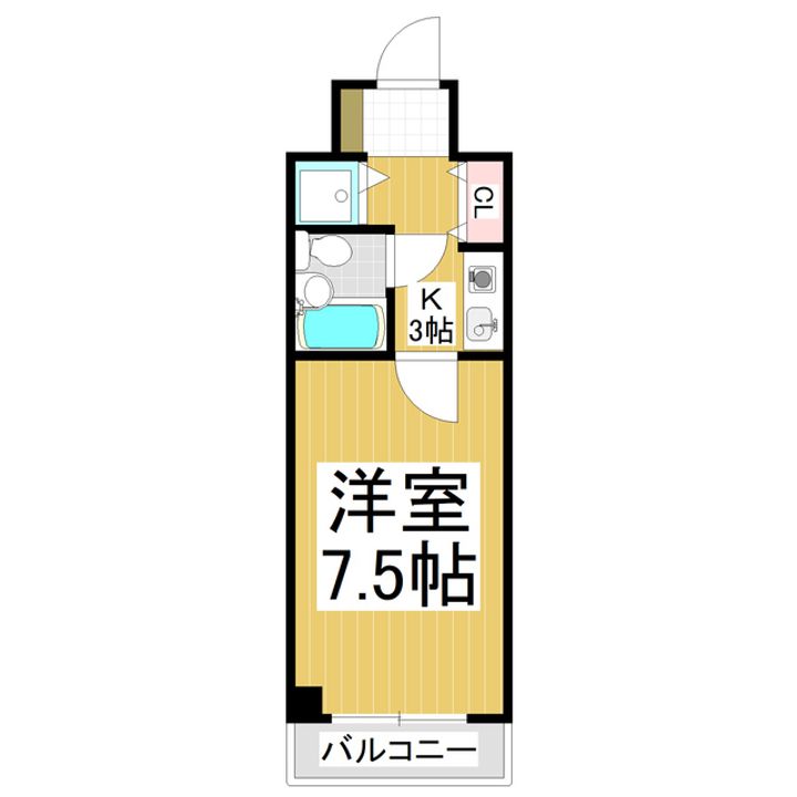 長野県長野市三輪田町の賃貸マンションの間取り