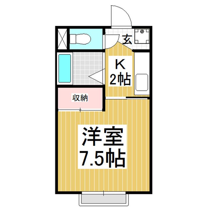 沢尻青山ハイツ106の間取り