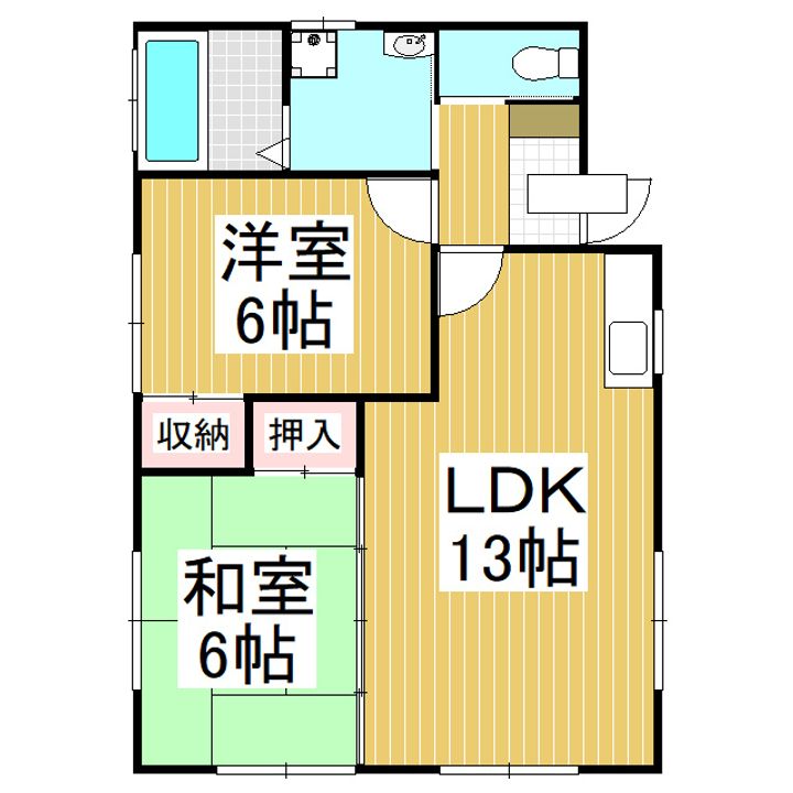 長野県伊那市上の原(一戸建)の賃貸物件6の間取り
