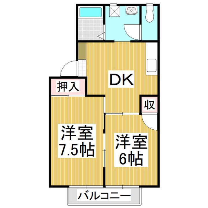 ライブタウン南俣 B棟110の間取り