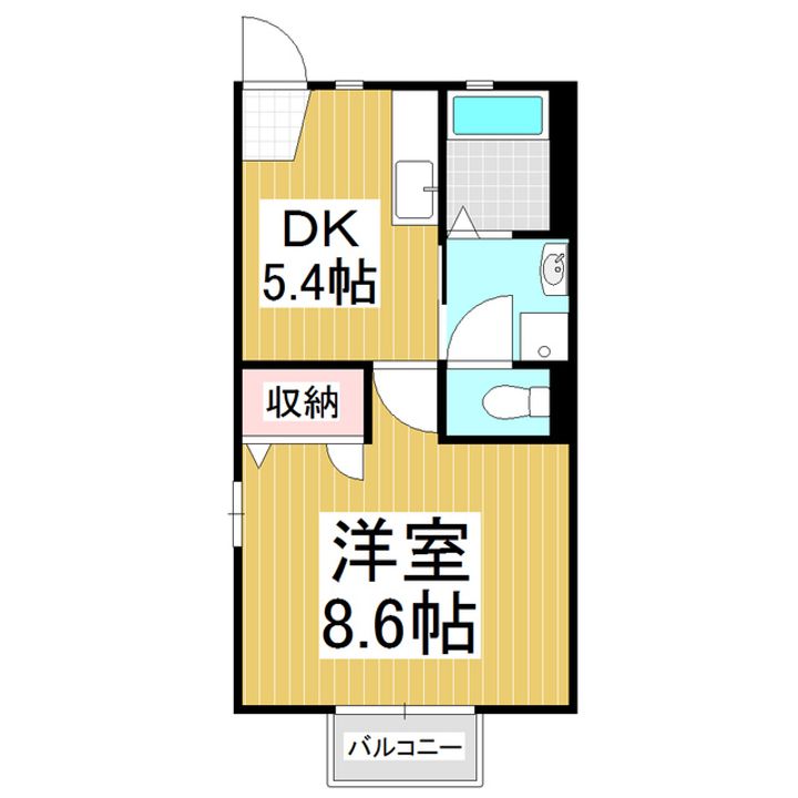 ベルデュールB棟101の間取り