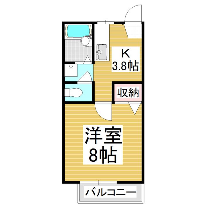フレグランス郵とぴあC棟202の間取り