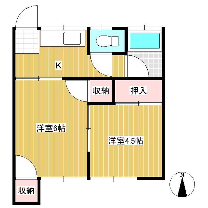ZOZO TOKIDA B棟212の間取り