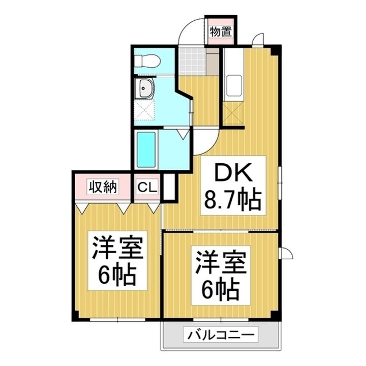ホリデイインアップル101の間取り