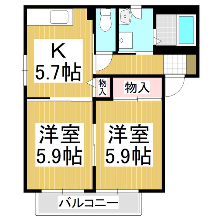 クレセールさくらAの間取り