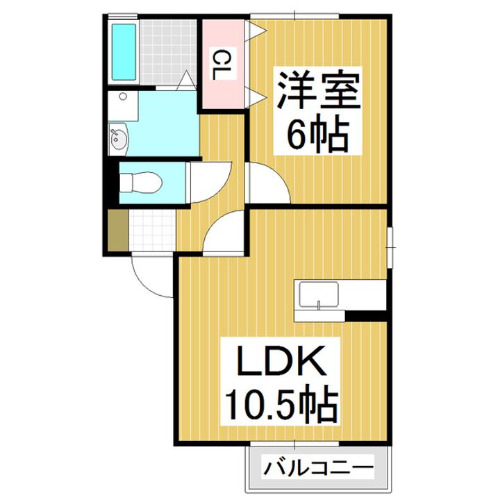 プロムナード・U B棟201の間取り