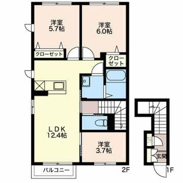 シャーメゾン秋和の間取り