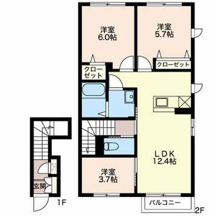 シャーメゾン秋和の間取り