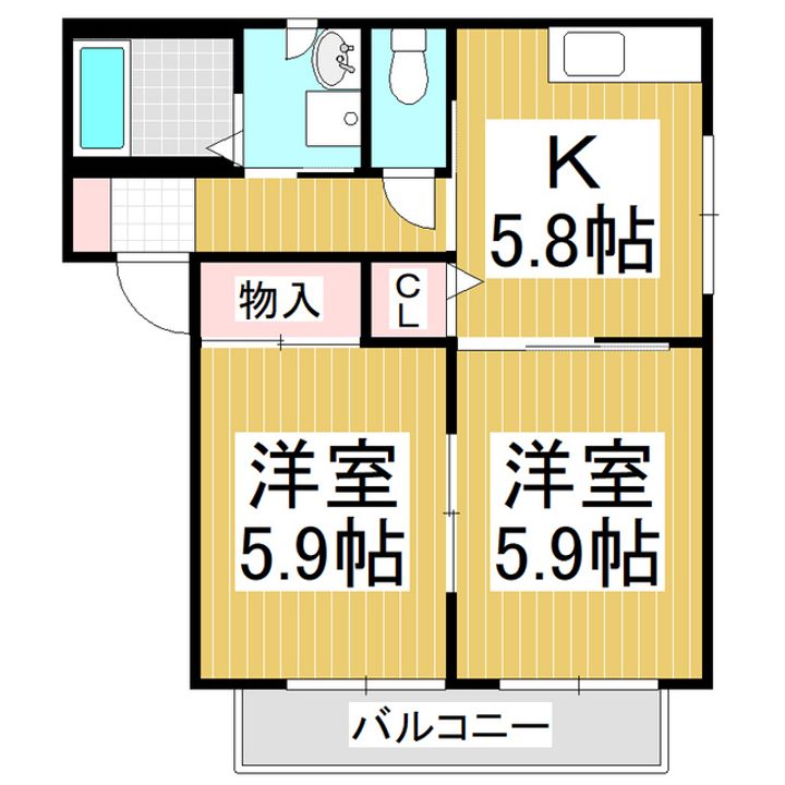 シャーメゾンすみかぜ A棟202の間取り