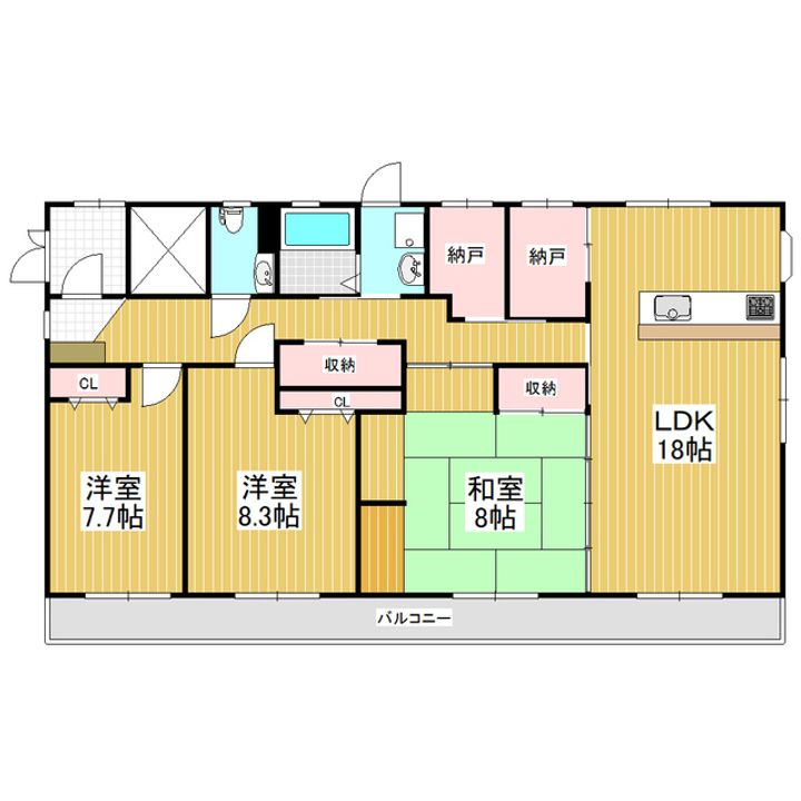 長野県塩尻市大門五番町(一戸建)の賃貸物件2Fの間取り