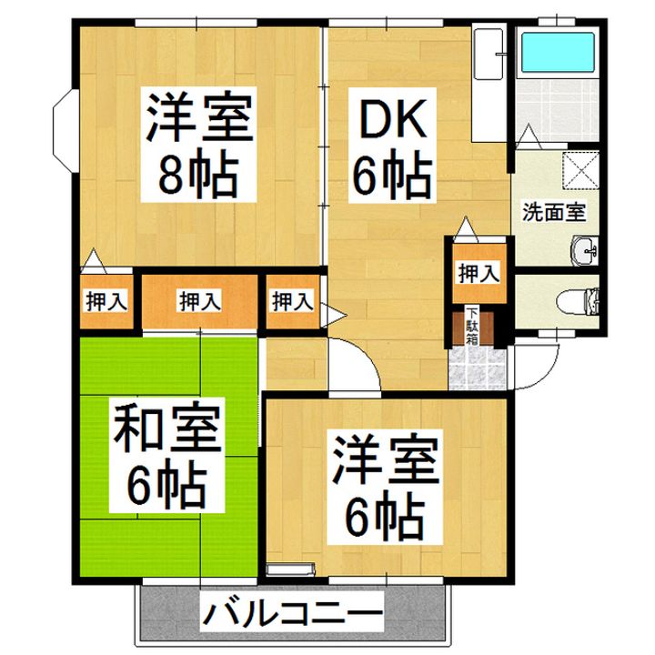 サンライフ松原202の間取り
