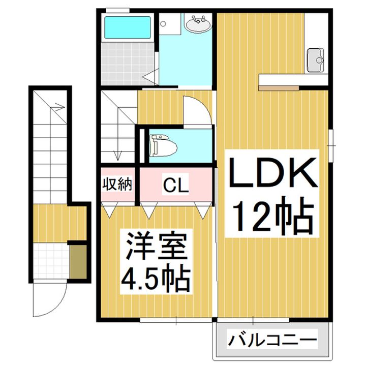 クレスト樹林 E棟201の間取り