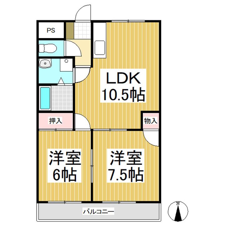 ロイヤルコーワ202の間取り