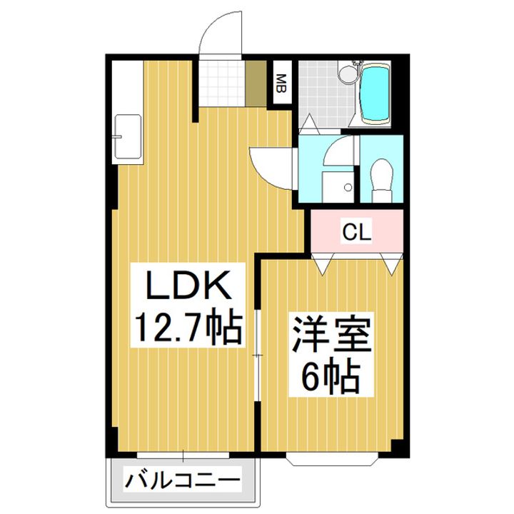 アプリコットA203の間取り