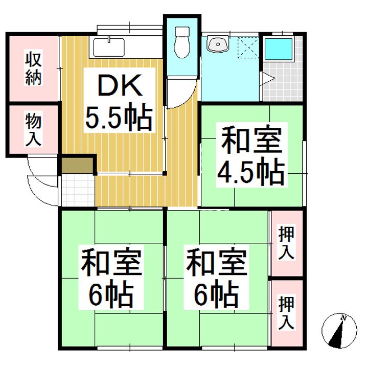 松代ハイツAの間取り