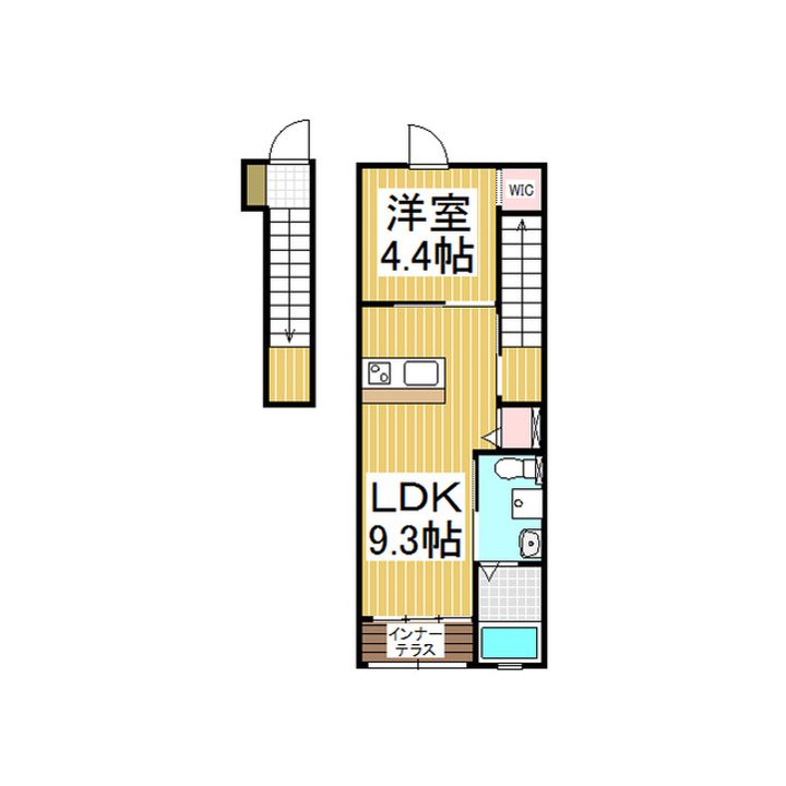 Green Hills桔梗Ⅱ203の間取り