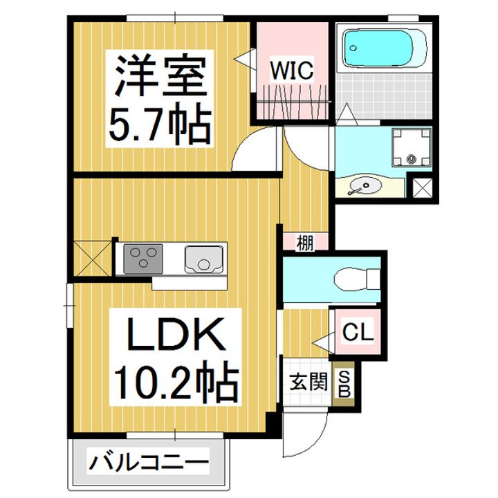 Bellecourt狐島102の間取り