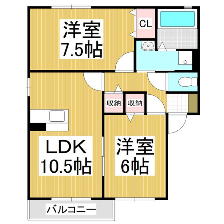 エトワール梨久保 A202の間取り