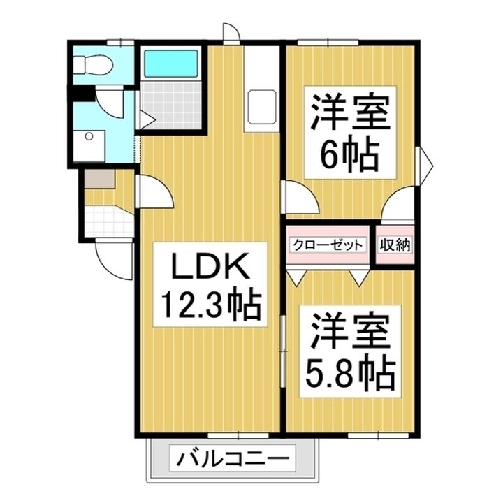 ジュネス砥川の間取り