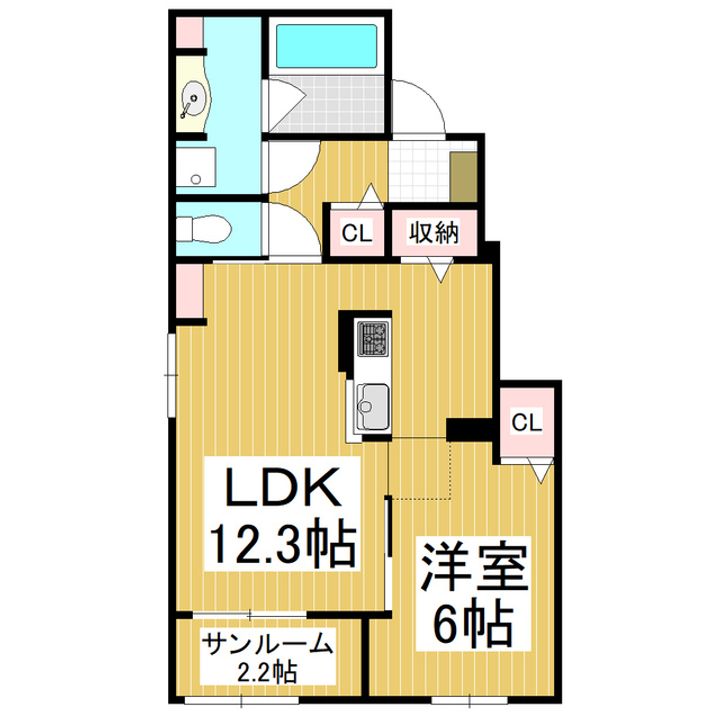 ロジュマン ココティエⅢ105の間取り