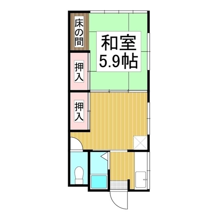 コーポ美坂102の間取り